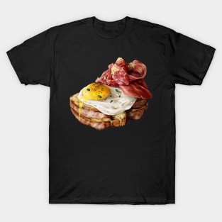 Delicious Breakfast toast with egg and bacon T-Shirt